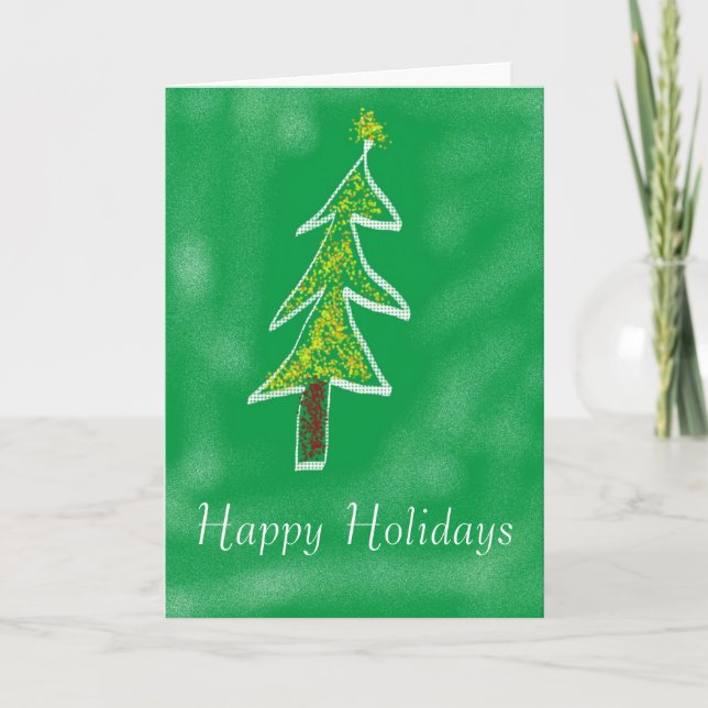 Joyeuses fêtes Carte Arbre de Noël (Devant)