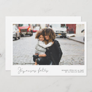 Joyeuses Fêtes Carte de voeu photo minimaliste