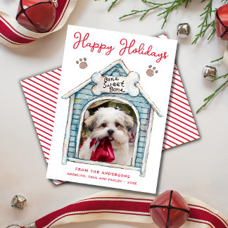 Joyeuses Fêtes Carte de Vœux Photo d'Animal de Com