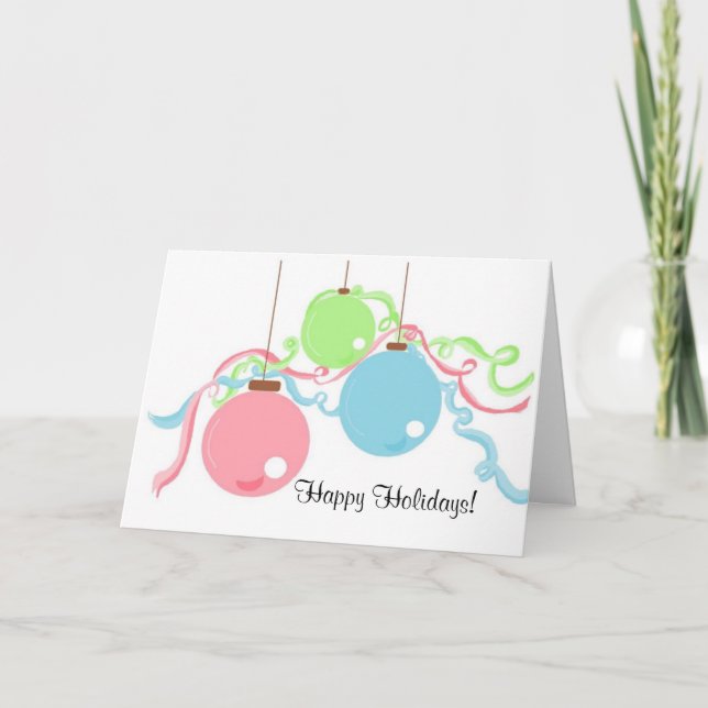 Joyeuses Fêtes ! - Carte ornements (Devant)