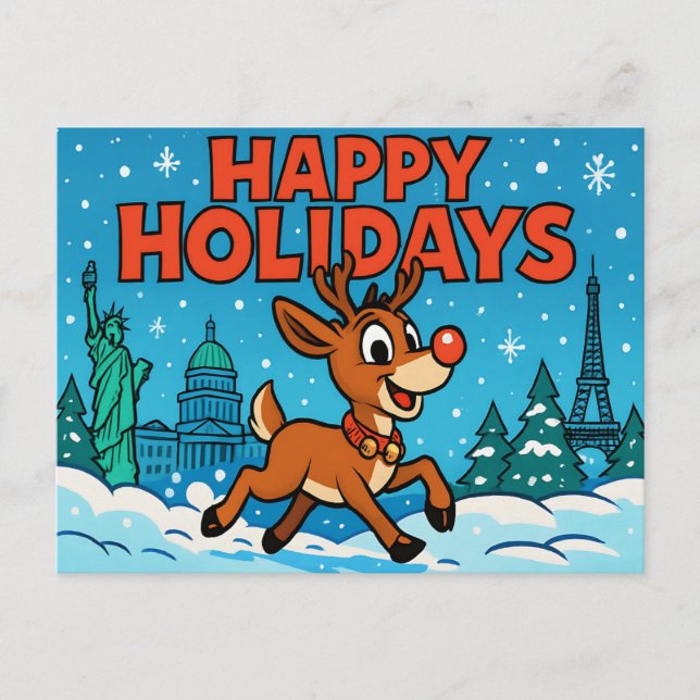 Joyeuses Fêtes Carte postale (Devant)