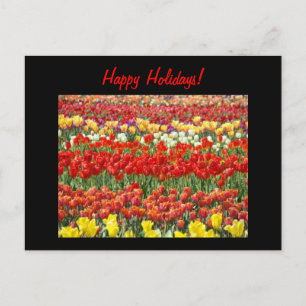 Joyeuses Fêtes ! cartes postales Fleurs de Tulipe 
