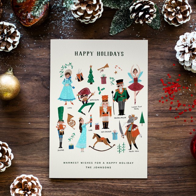 Joyeuses Fêtes | Casse-Noisette | Carte postale (Créateur téléchargé)