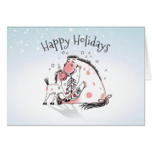 Joyeuses fêtes Cheval et poulain