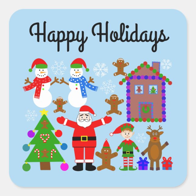 Joyeuses fêtes Collecte de Noël #2-2 Stickers (Devant)