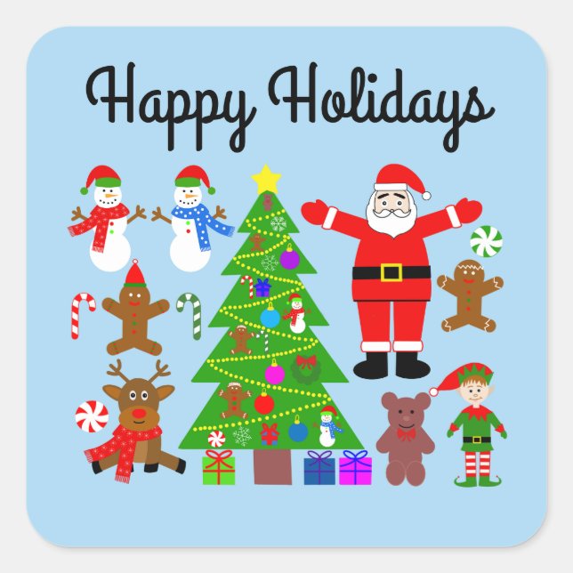 Joyeuses fêtes Collecte de Noël #3-2 Stickers (Devant)