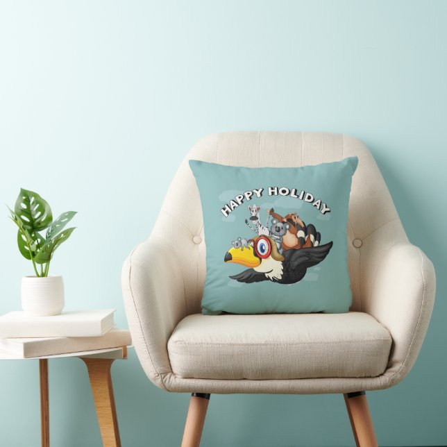 Joyeuses Fêtes | Coussin décoratif 40 cm (Chaise)