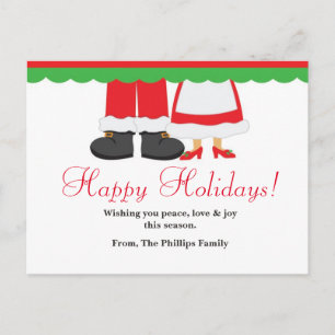 Joyeuses Fêtes de Noël Carte de Vœux Père Noël & M