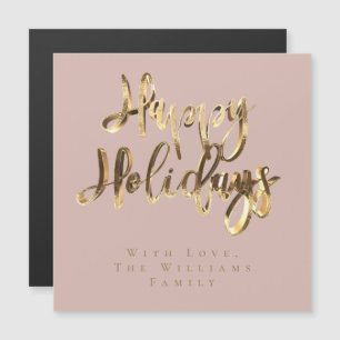 Joyeuses fêtes Elégant Rose Rose Or Noël