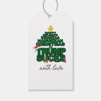 Joyeuses Fêtes étiquette de cadeau Trump craint