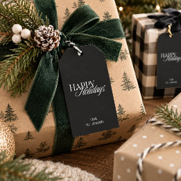 Joyeuses Fêtes | Étiquettes de Cadeaux Personnalis