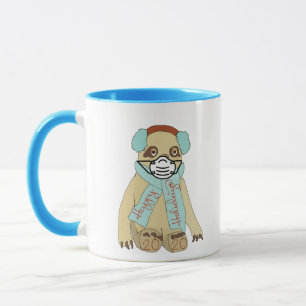 Joyeuses fêtes fêtards de Noël en Masque café Mug