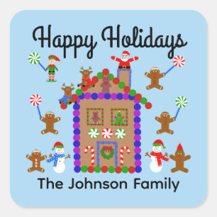 Joyeuses fêtes Gingerbread House #2 Stickers