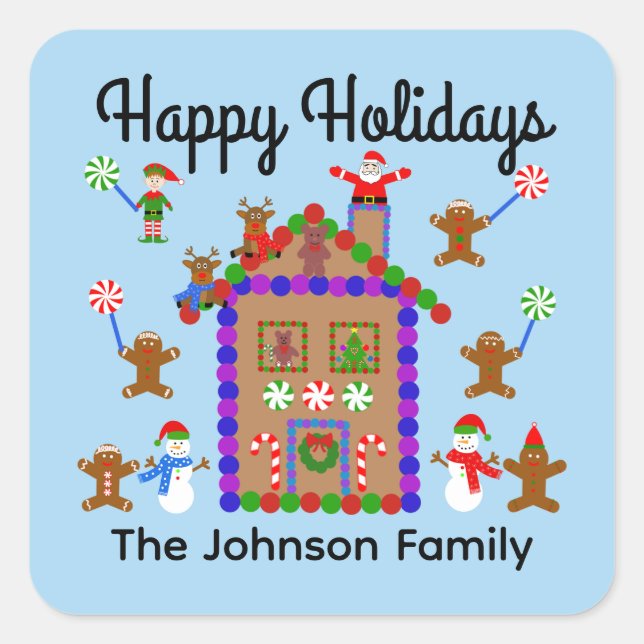 Joyeuses fêtes Gingerbread House #2 Stickers (Devant)