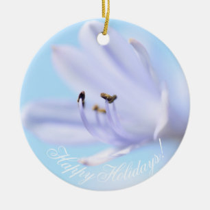 Joyeuses Fêtes Magnifique Fleur Ornement en Cérami