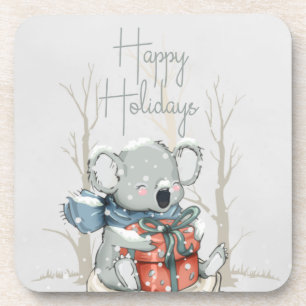 Joyeuses Fêtes Mignon Koala Dessous de verre en pl