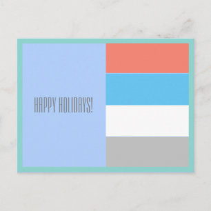 Joyeuses Fêtes Minimalisme Géométrie Carte Postale