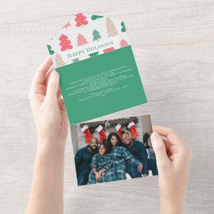 Joyeuses fêtes Noël Arbre carte Motif