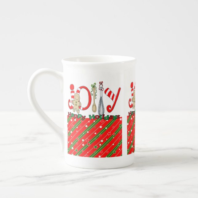 Joyeuses fêtes Noël Croire Chine Mug (Gauche)