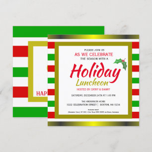 Joyeuses fêtes Noël Déjeuner Invitation