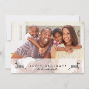 Joyeuses fêtes Noël Rustic Deer Carte photo