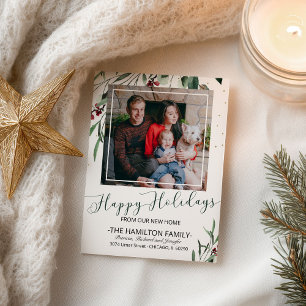 Joyeuses Fêtes Nouvelle Maison Moving Faire-part P