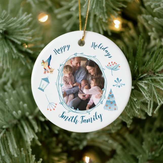 Joyeuses fêtes Ornement d'arbre de Noël Elf (Arbre)