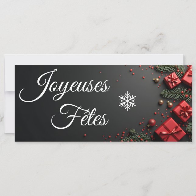 Joyeuses fêtes rouge et noir (Devant)