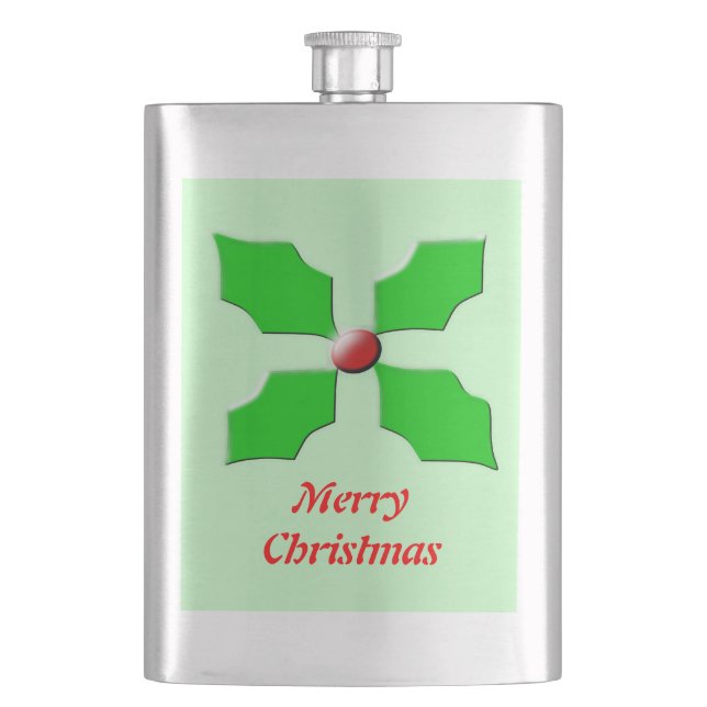 Joyeuses flacons Holly de Noël (devant)