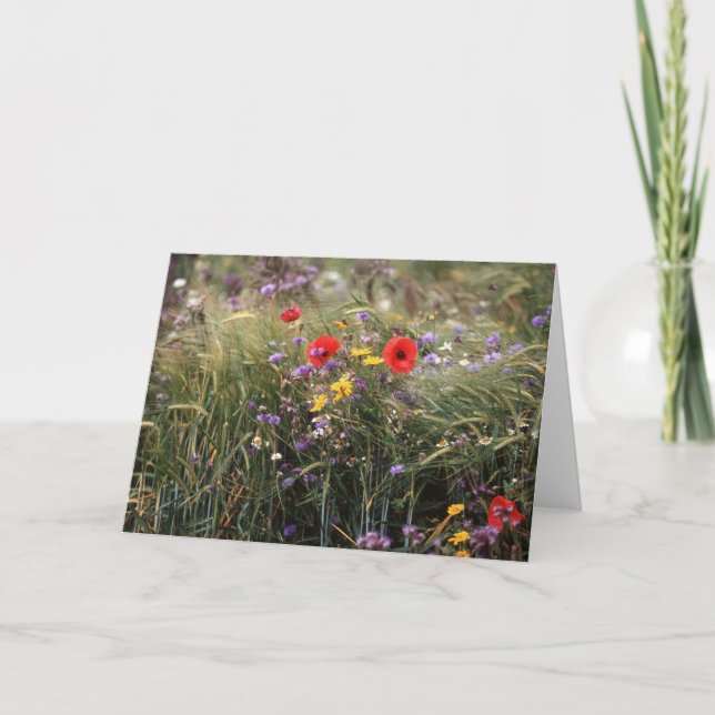 Joyeuses fleurs de carte d'anniversaire (Devant)