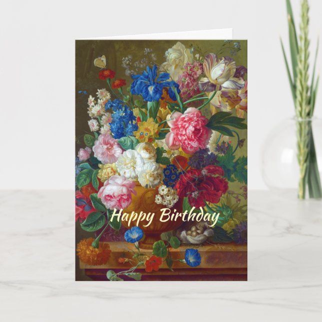 Joyeuses Fleurs de cartes chrétiennes d'anniversai (Devant)