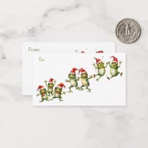 Joyeuses grenouilles de Noël à/à partir des cartes