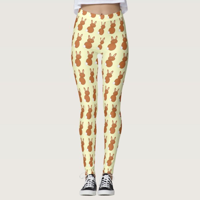 Joyeuses Leggings de lapin de Pâques (Devant)