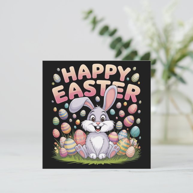 Joyeuses Pâques 2025  Œufs Lapin Mignon (Debout devant)