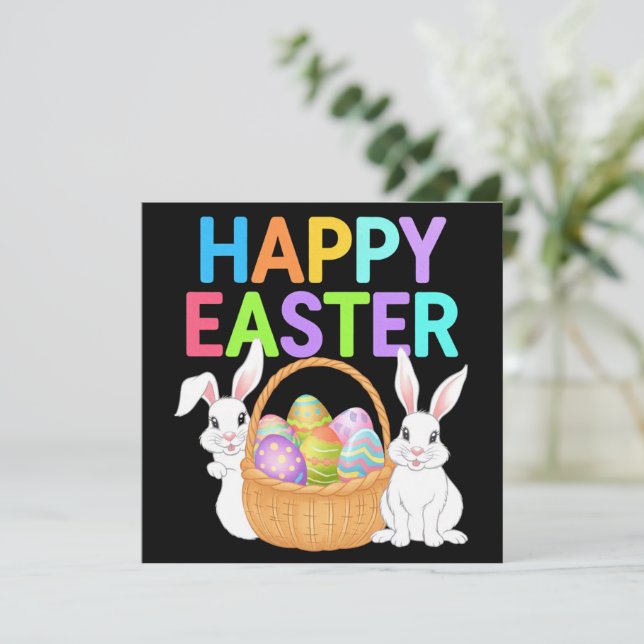 Joyeuses Pâques 2025  Œufs Lapin Mignon (Debout devant)