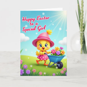 Joyeuses Pâques à une carte de fille spéciale