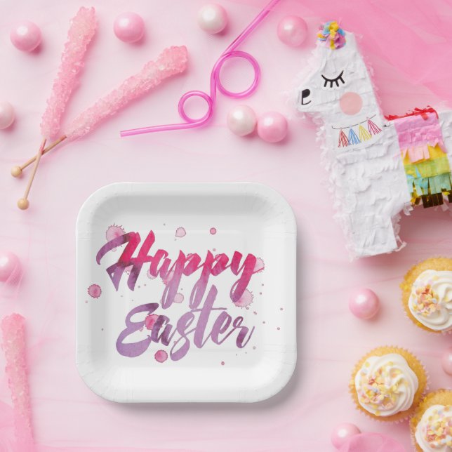 Joyeuses Pâques Assiette en Papier (Fête)