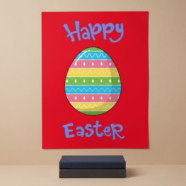 Joyeuses Pâques avec affiche d'œuf (Créateur téléchargé)