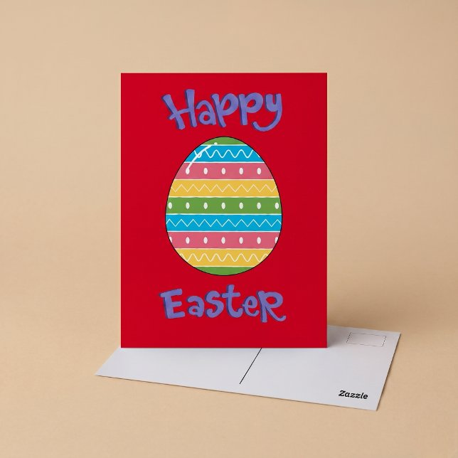 Joyeuses Pâques avec carte postale d'oeuf (Créateur téléchargé)