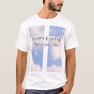 Joyeuses Pâques Ayez Confiance en Dieu T-Shirt Ble