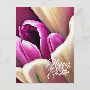 Joyeuses Pâques Belle Carte de Vœux Tulipes de Pri