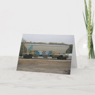 "Joyeuses Pâques Boxcar" Carte de Pâques