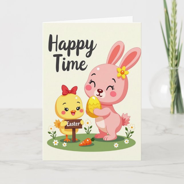 Joyeuses Pâques Carte de Vœux (Devant)