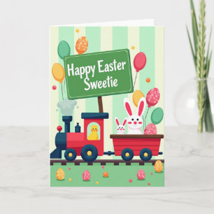 Joyeuses Pâques Chéri Carte de Train
