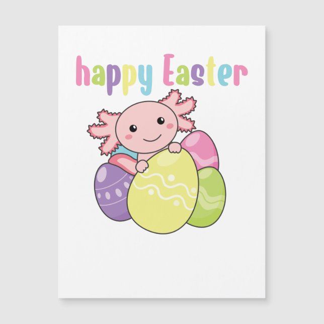 Joyeuses Pâques Cute Axolotl Pour Pâques Avec Pâqu (Devant)