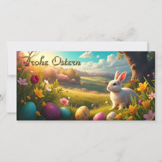 Joyeuses Pâques dans un paysage printanier