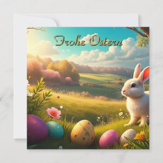 Joyeuses Pâques dans un paysage printanier