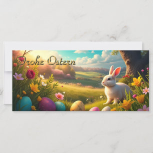 Joyeuses Pâques dans un paysage printanier