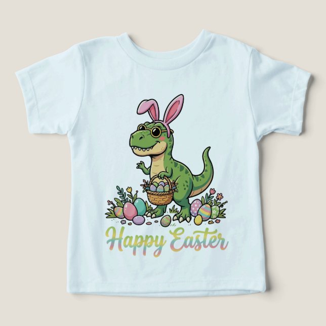 Joyeuses Pâques Dinosaure Lapin Mignon Dino  (Design Recto)