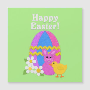 Joyeuses Pâques Felt Look Œuf de Pâques Lapin Pous